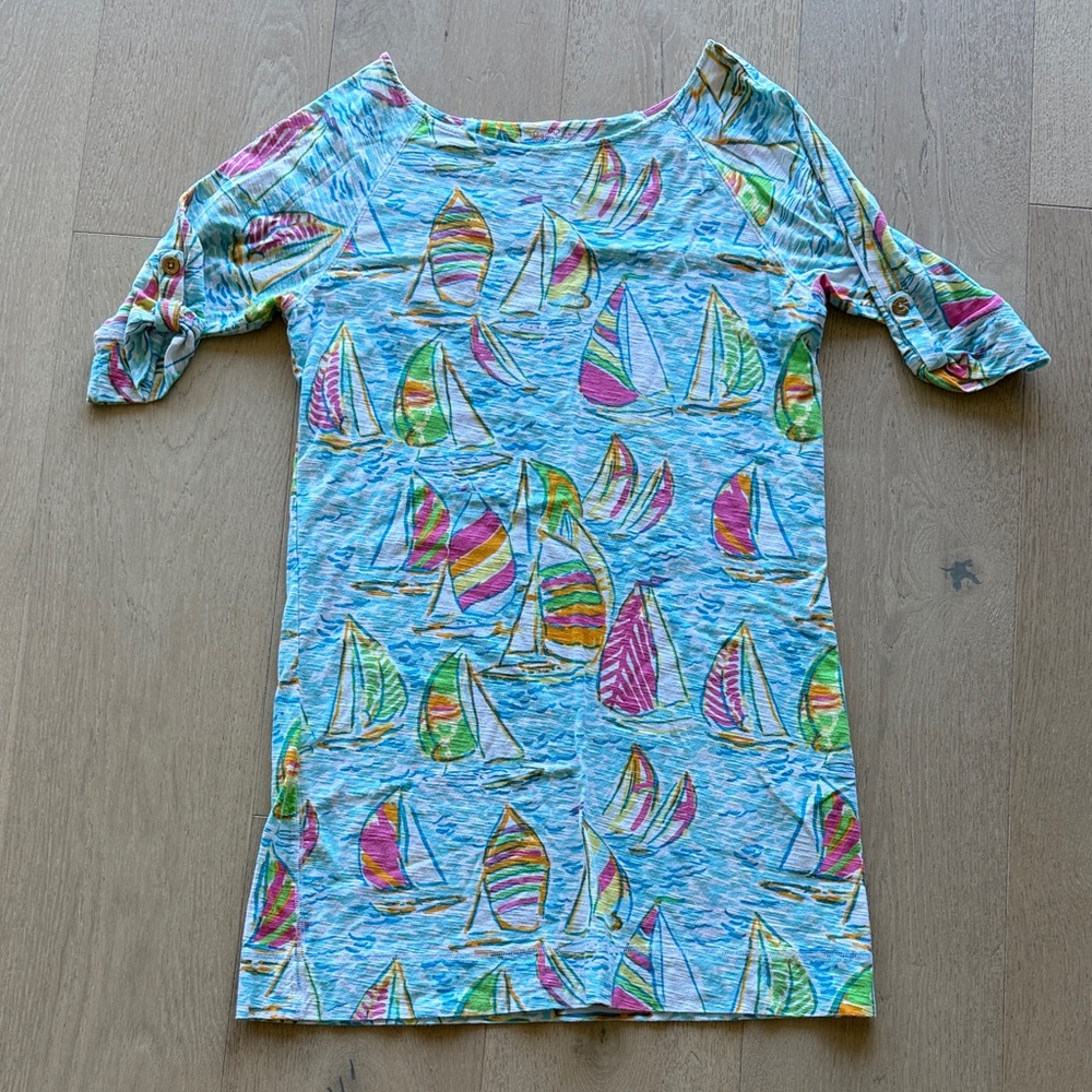 Lilly Pulitzer Colorful Sailboat Mini Dress